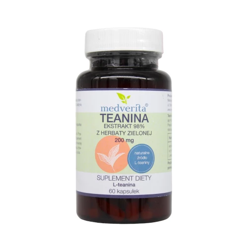 Medverita - Teanina ekstrakt z herbaty zielonej - 60 kapsułek Medverita - Teanina ekstrakt z herbaty zielonej - 60 kapsułek